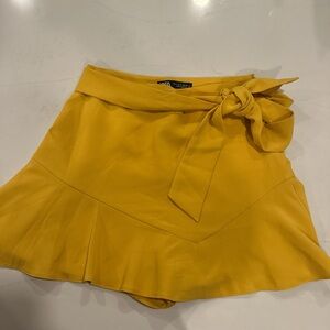 Zara Yellow Skater Skirt